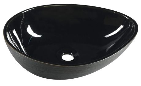 Przejdź do produktu PRIORI umywalka ceramiczna nablatowa 51x38 cm, czarny