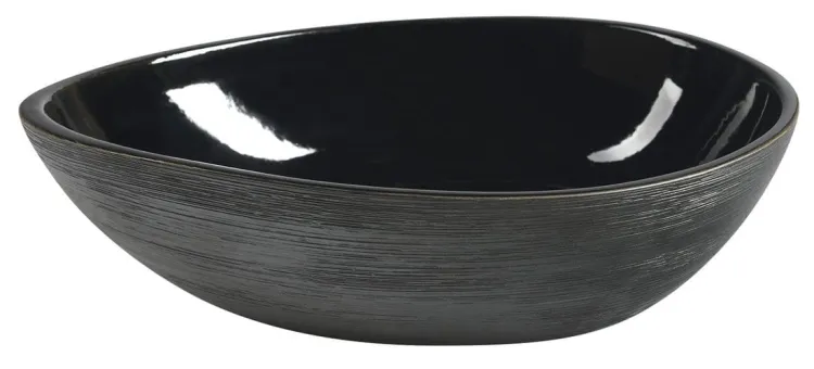 PRIORI  Umywalka ceramiczna nablatowa,51x38 cm, czarny