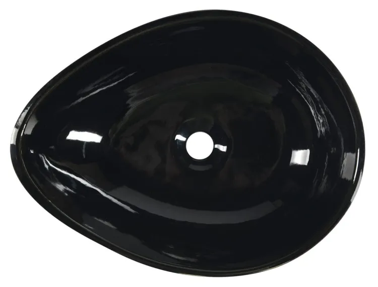 PRIORI  Umywalka ceramiczna nablatowa,51x38 cm, czarny