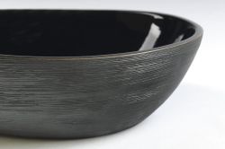 PRIORI  Umywalka ceramiczna nablatowa,51x38 cm, czarny
