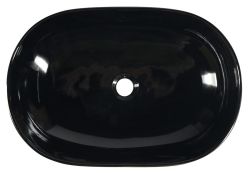 PRIORI umywalka ceramiczna nablatowa,60x40 cm, czarna
