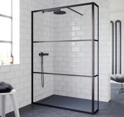 Ścianka prysznicowa Riho Grid GB402 G004039121 czarny mat