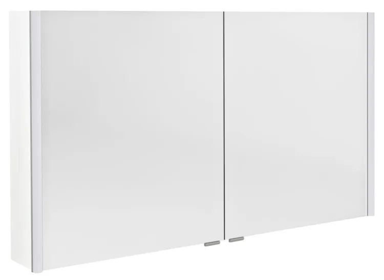 ALIX szafka z lustrem, oświetlenie LED, 2x drzwi, 126x70x17,5cm, kolor biały