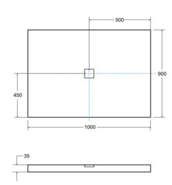 brodzik mineralny 100x90 Besco Nox rysunek techniczny.JPG