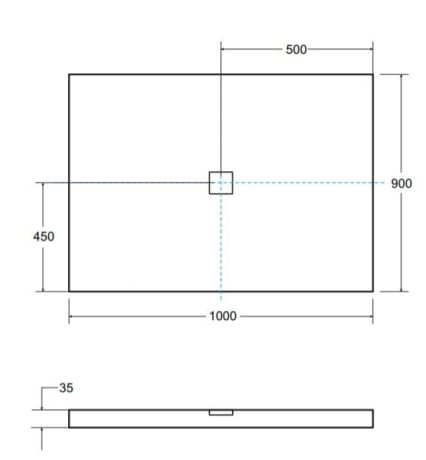 Przejdź do produktu Brodzik prostokątny płaski 100x90x3 cm Nox Ultraslim BMN100-90-BB