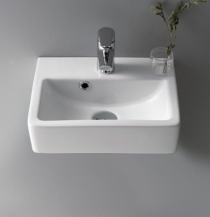 Umywalka ceramiczna 37x28 cm, biała