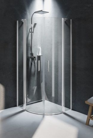 Przejdź do produktu Kabina prysznicowa półokrągła 90x90 cm Riho Novik Z309 G003027120 chrom