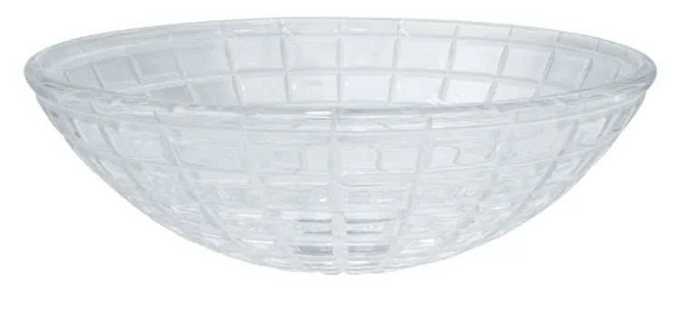 TOSEMI umywalka szklana, średnica 42 cm, przezroczysta