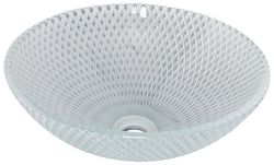 PUKETA umywalka szklana, średnica 42 cm, przezroczysta