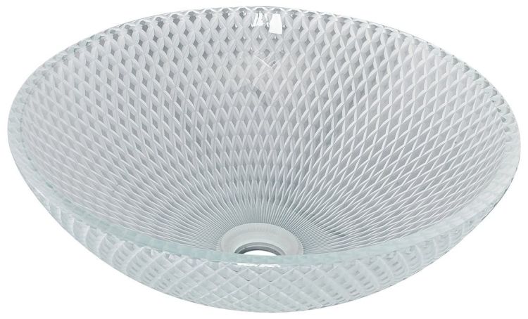 PUKETA umywalka szklana, średnica 42 cm, przezroczysta