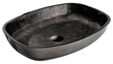 Przejdź do produktu KVAORE szklana umywalka nablatowa 54x39,5cm, czarny