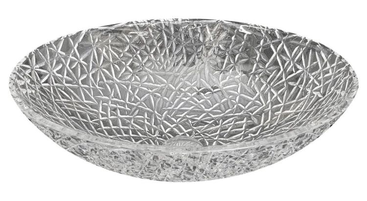 PURUS umywalka szklana 50x36 cm, przezroczysta