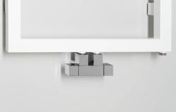 CUBE TWIN zestaw przyłączeniowy zespolony, rozstaw 50mm, chrom