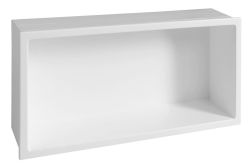 INSERTA półka wpuszczana do płytek, marmór, 800x260 mm, biała
