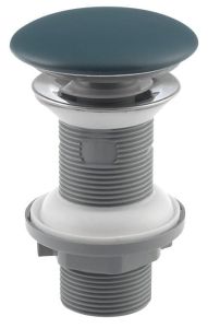 Umývadlová výpust 5/4" click-clack, keramická krytka, tl.20-70mm, mat zielony Petrol