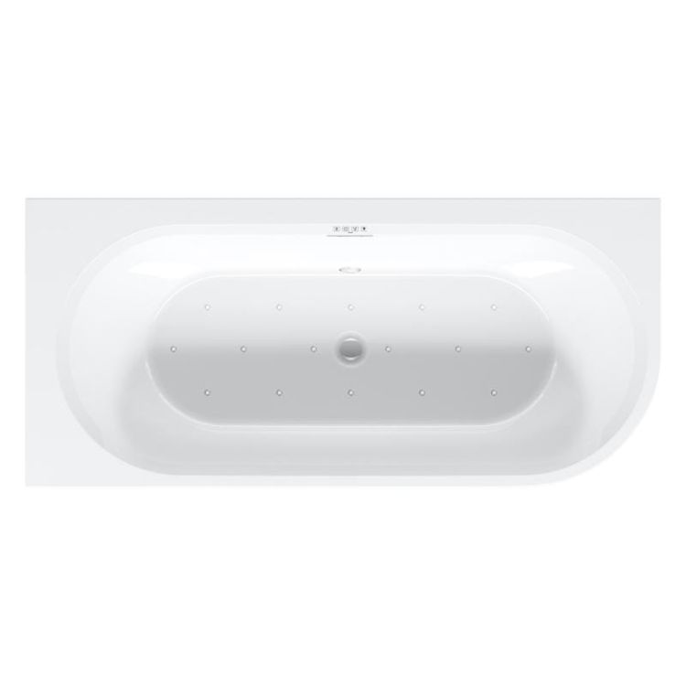 Wanna wolnostojąca narożna 184x84 cm z hydromasażem Sparkle Riho Desire Corner BD05105S1WI1144 biały mat prawa