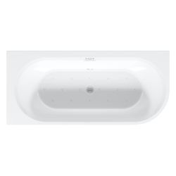 Wanna wolnostojąca narożna 184x84 cm z oświetleniem LED i hydromasażem Sparkle Riho Desire Corner BD05105S1WI1170 biały mat prawa