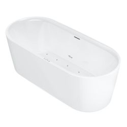 Wanna wolnostojąca 170x76 cm z hydromasażem Sparkle Riho Modesty BD09005S1WI1144 biały połysk