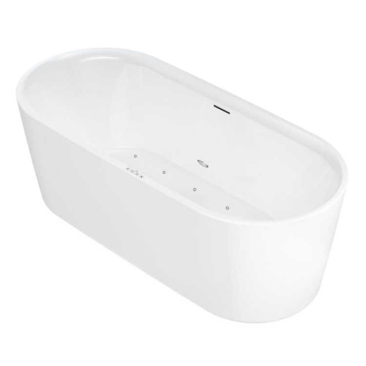 Wanna wolnostojąca 170x76 cm z hydromasażem Sparkle Riho Modesty BD09005S1WI1144 biały połysk