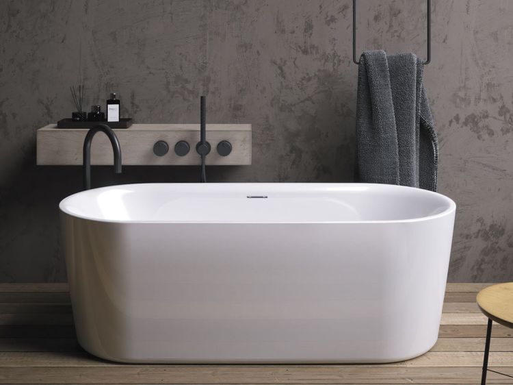 Wanna wolnostojąca 170x76 cm z hydromasażem Sparkle Riho Modesty B090002105 biały mat
