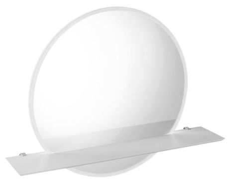 Przejdź do produktu VISO okrągłe lustro z oświetleniem LED, ø 80cm, półką, biały mat