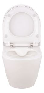 Miska WC bezkołnierzowa wisząca 36x45 cm z deską wolnoopadającą Sanitop Ocura 04875 0