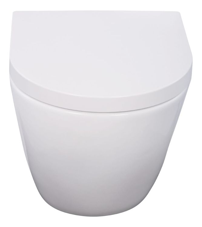 Miska WC bezkołnierzowa wisząca 36x45 cm z deską wolnoopadającą Sanitop Ocura 04875 0