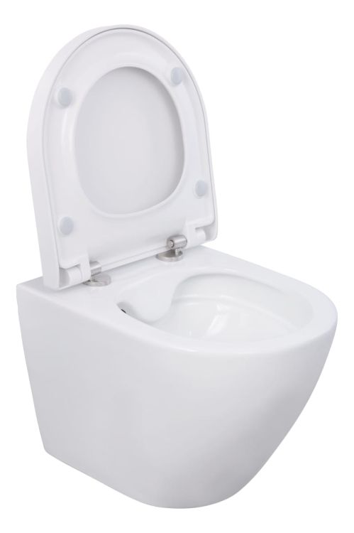 Miska WC bezkołnierzowa wisząca 36x45 cm z deską wolnoopadającą Sanitop Ocura 04875 0