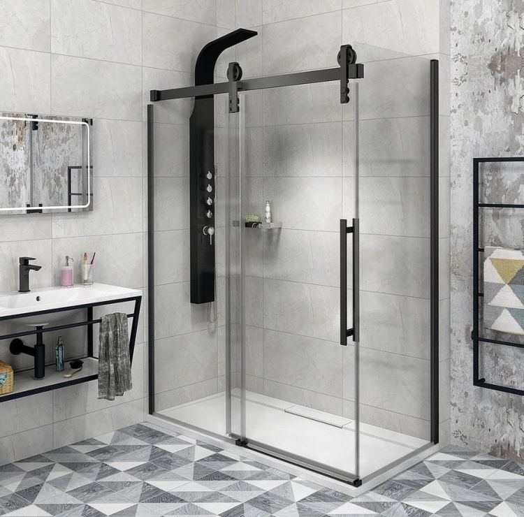VOLCANO BLACK kabina prysznicowa 1600x900mm wariant L/P