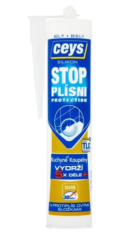 STOP PLEŚNI, silikon sanitarny, 280ml, biały