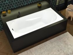 Wanna narożna prostokątna 180x80 cm Riho Lazy B083001005 lewa biały połysk