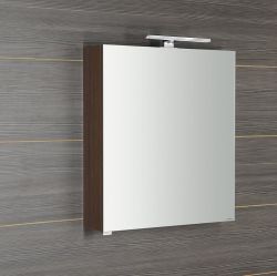 RIWA szafka z lustrem, oświetlenie LED, 50x70x17cm, sosna rustykalna