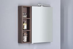 RIWA szafka z lustrem, oświetlenie LED, 50x70x17cm, sosna rustykalna