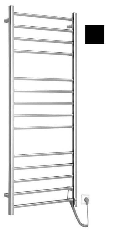 ESKINADO elektr. sušák ručníků s časovačem, hranatý, 600x1500 mm, 130 W, černá