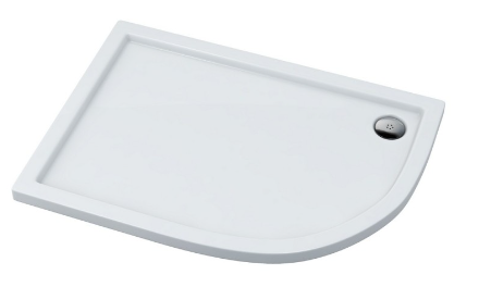 Przejdź do produktu Brodzik półokrągły asymetryczny 80x100x5cm Schedpol Corrina 3.071 R55 L