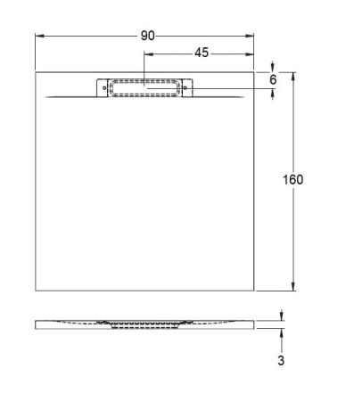 Przejdź do produktu Brodzik prostokątny płaski 160x90 cm Riho Isola D007019105 biały mat
