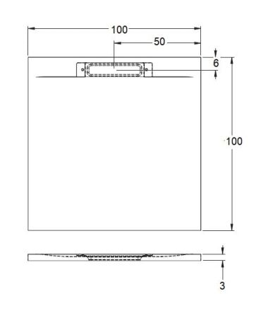 Przejdź do produktu Brodzik kwadratowy płaski 100x100 cm Riho Isola D007023105 biały mat
