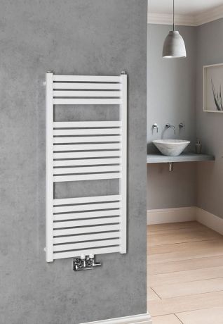 Przejdź do produktu TONDI grzejnik łazienkowy 450x970 mm, podłączenie centralne, biały