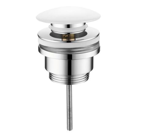 Przejdź do produktu Odpływ umywalkowy 5/4", klik-klak, korek ceramiczny, 10-55mm, biały