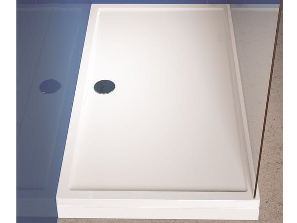 Brodzik kwadratowy 80x14x80 cm z panelem Riho Davos D002005005 biały połysk