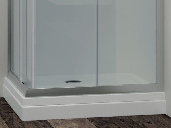 Brodzik kwadratowy 80x14x80 cm z panelem Riho Davos D002005005 biały połysk