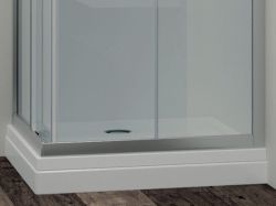 Brodzik kwadratowy 90x14x90 cm z panelem Riho Davos D002006005 biały połysk