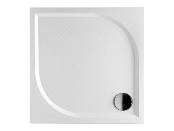 Brodzik marmurowy kwadratowy płaski 80x80x3cm Riho Kolping D004004005 biały