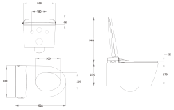 Elektroniczna toaleta myjąca 38x60 cm wisząca Major&Maker Superior B biały