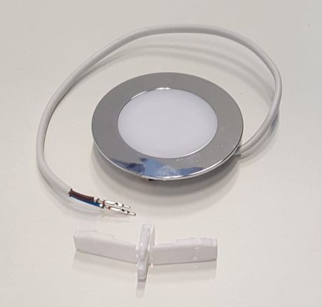 Przejdź do produktu Lampa wpuszczana LED 2W, 4000K, 230V do szafek KORIN, KAWA, ZOJA/KERAMIA FRESH (boczny kabel 30cm)