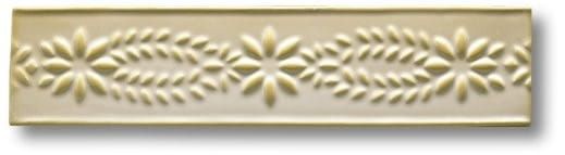 VECCHIE MAJOLICHE Cornice Ornato Ocra 6x26