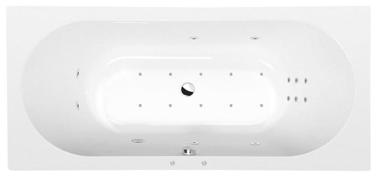 VIVA B HYDRO-AIR wanna z hydromasażem, 175x80x47cm, biała