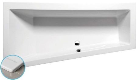 Przejdź do produktu ANDRA L SLIM wanna asymetryczna 180x90x45cm, biała