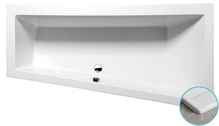 ANDRA R SLIM wanna asymetryczna 180x90x45cm, biała