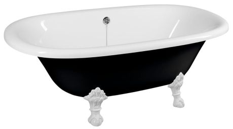 Przejdź do produktu REGATA wanna wolnostojąca 175x85x61cm, nogi białe, czarno/biała